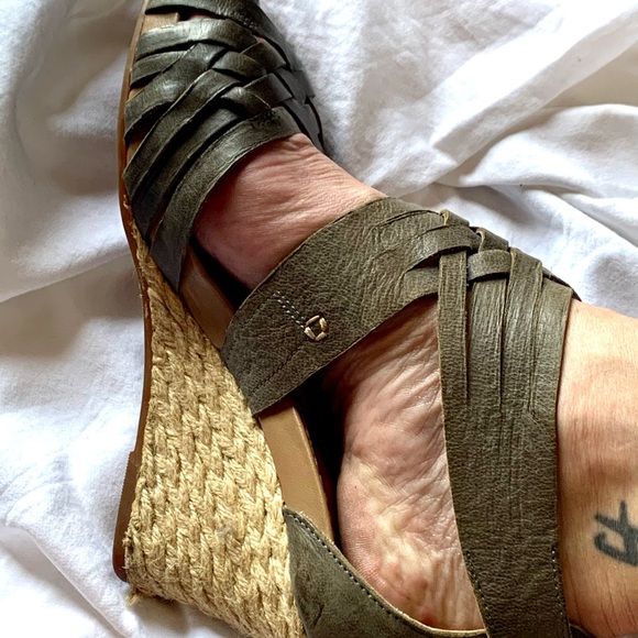 INDIGO LEATHER ESPADRILLES - Picture 5 of 8